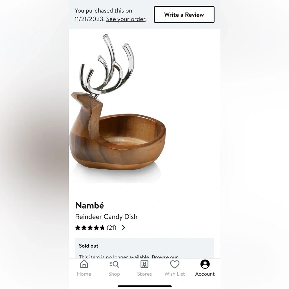 Nambe Reindeer candy dish *‎